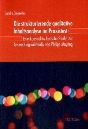Cover: 9783828896031 | Die strukturierende qualitative Inhaltsanalyse im Praxistest | Buch