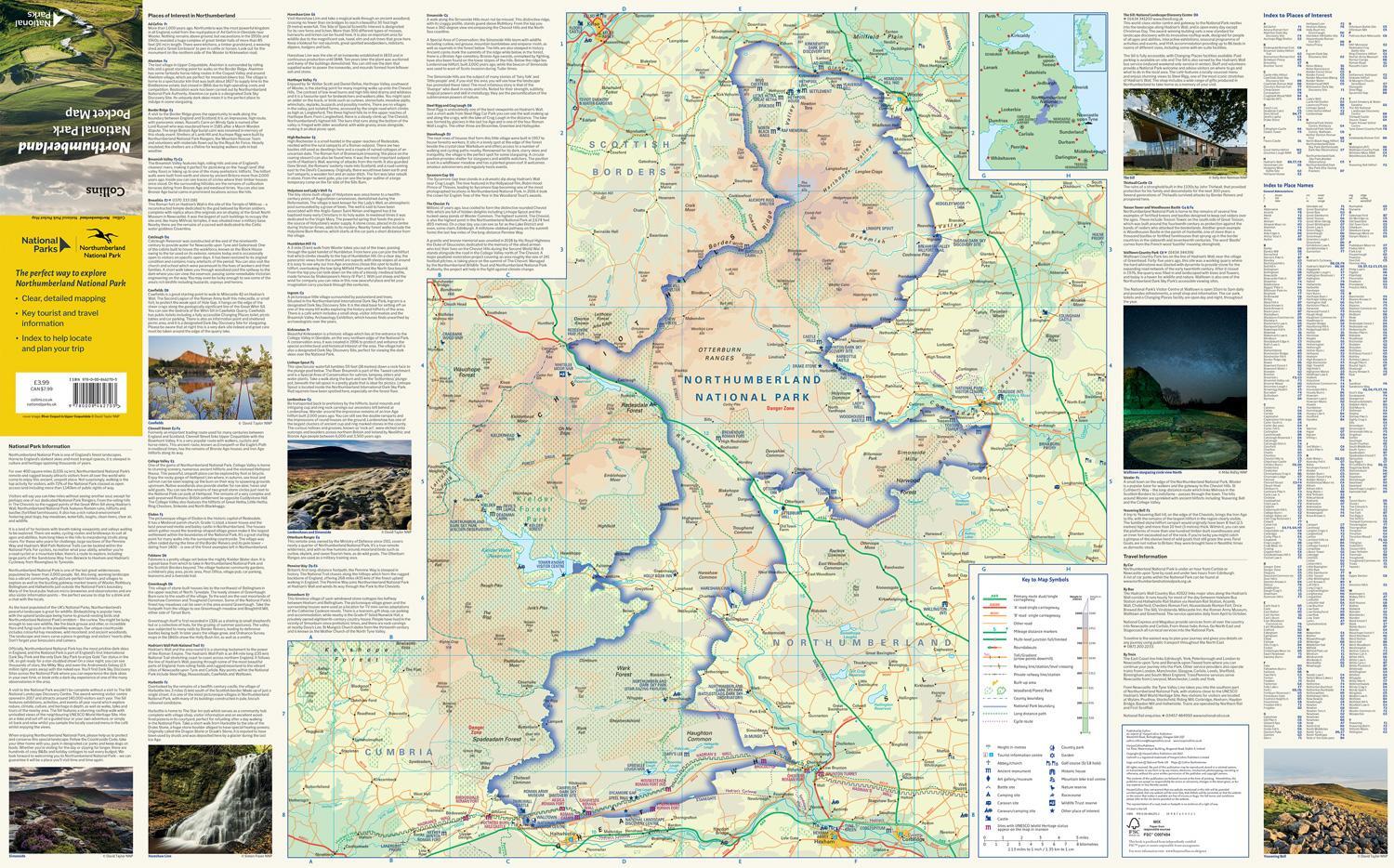 Bild: 9780008462703 | Northumberland National Park Pocket Map | National Parks UK (u. a.)