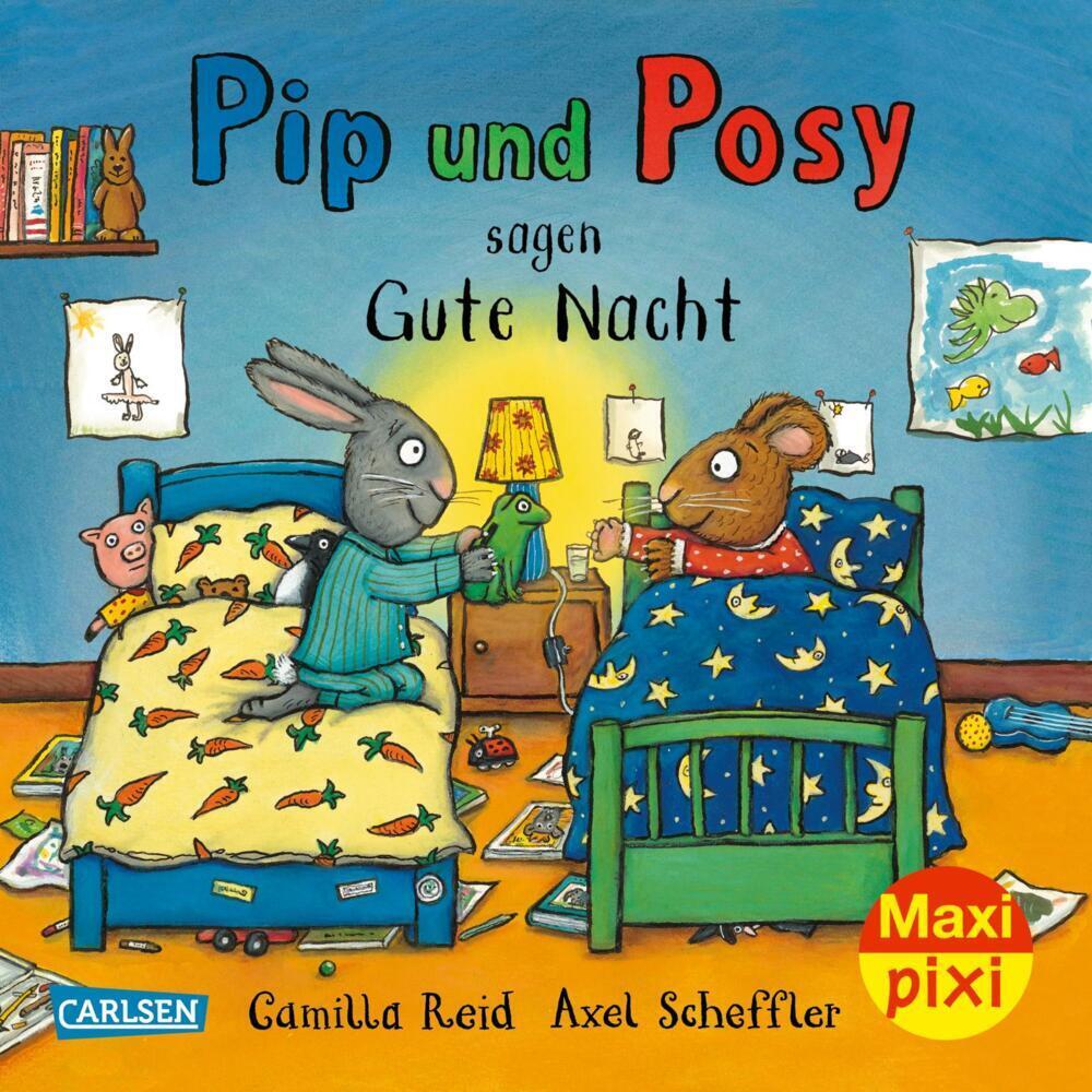 Cover: 9783551033444 | Maxi Pixi 427: Pip und Posy sagen Gute Nacht | Axel Scheffler | Buch
