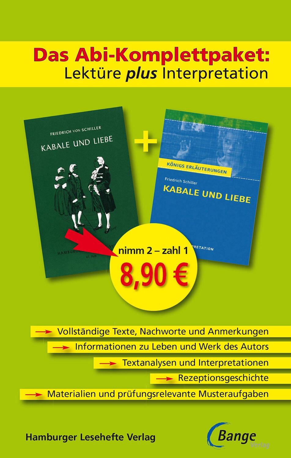 Cover: 9783872919069 | Kabale und Liebe - Das Abi-Komplettpaket: Lektüre plus Interpretation.