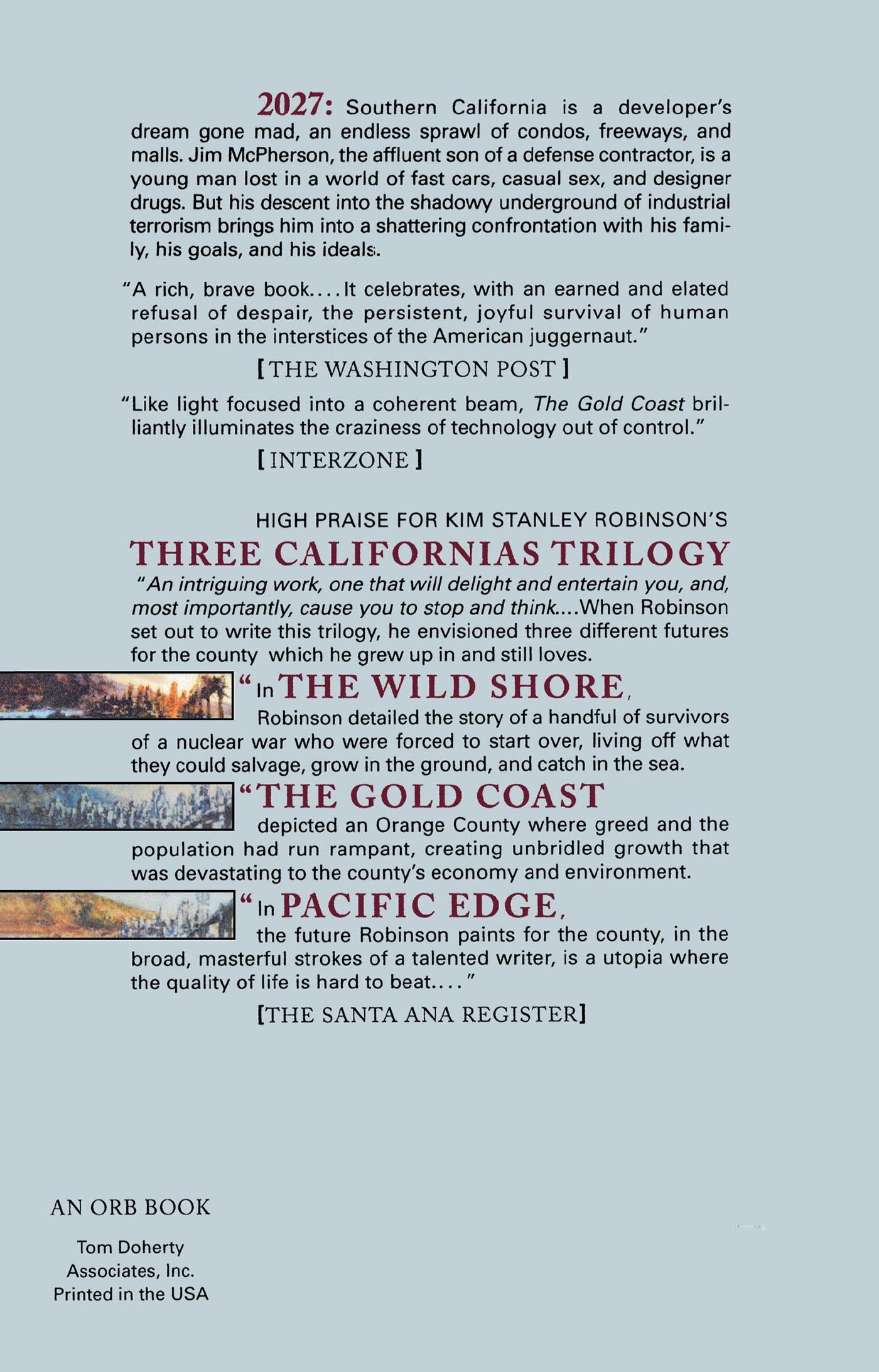 Rückseite: 9780312890377 | The Gold Coast | Three Californias | Kim Stanley Robinson | Buch