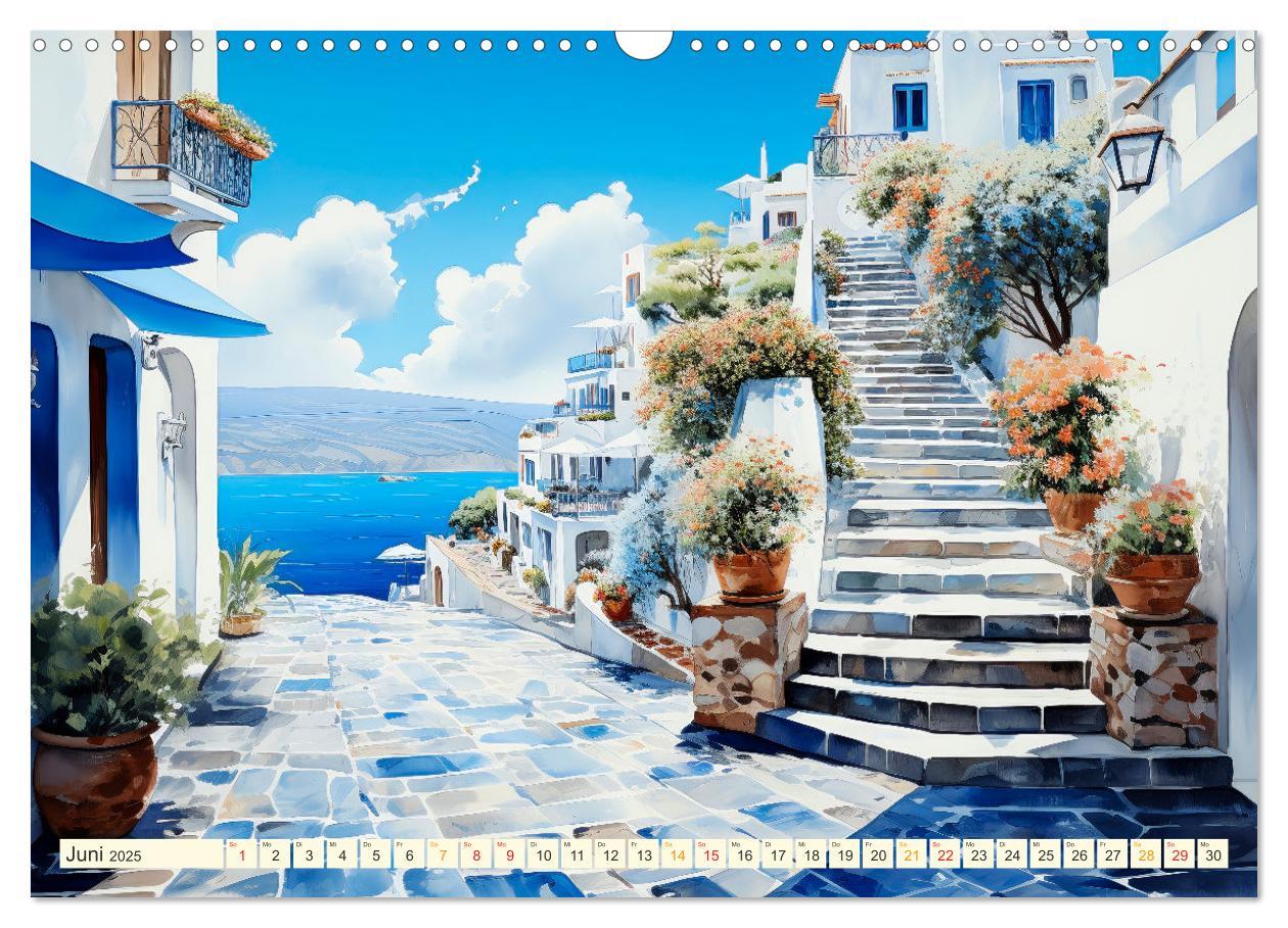 Bild: 9783383864322 | Santorini Inselträume (Wandkalender 2025 DIN A3 quer), CALVENDO...