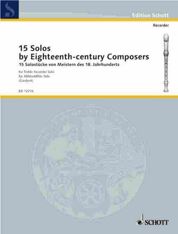 Cover: 9790220114168 | 15 Solos by Eighteenth-century Composers | Anonymus | Buch | 1987