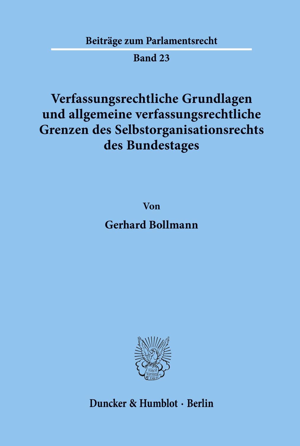 Cover: 9783428075034 | Verfassungsrechtliche Grundlagen und allgemeine...