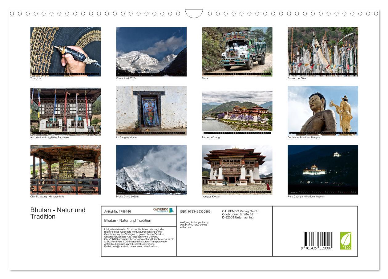 Bild: 9783435335886 | Bhutan - Natur und Tradition (Wandkalender 2025 DIN A3 quer),...