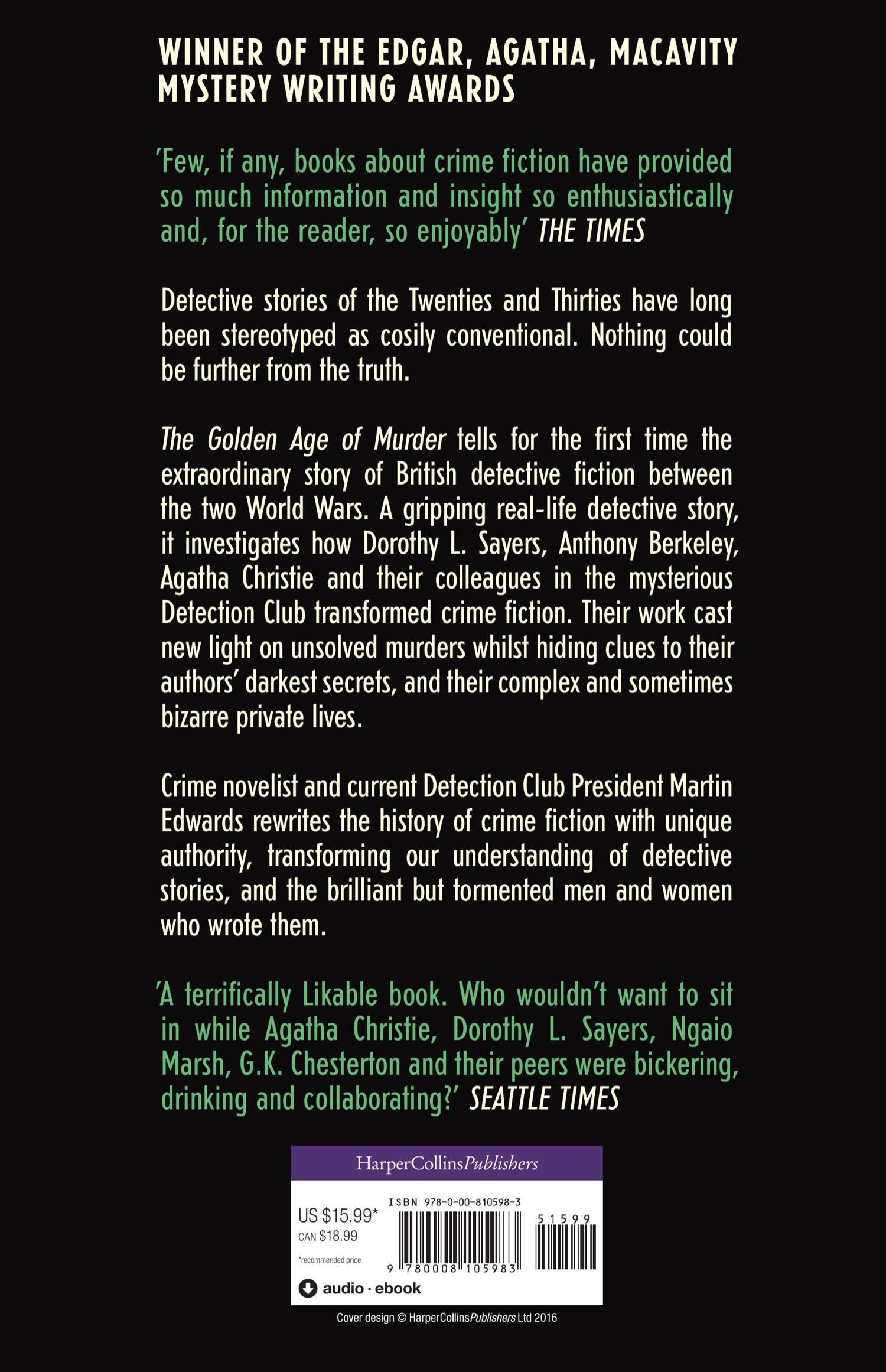 Rückseite: 9780008105983 | The Golden Age of Murder | Martin Edwards | Taschenbuch | 528 S.