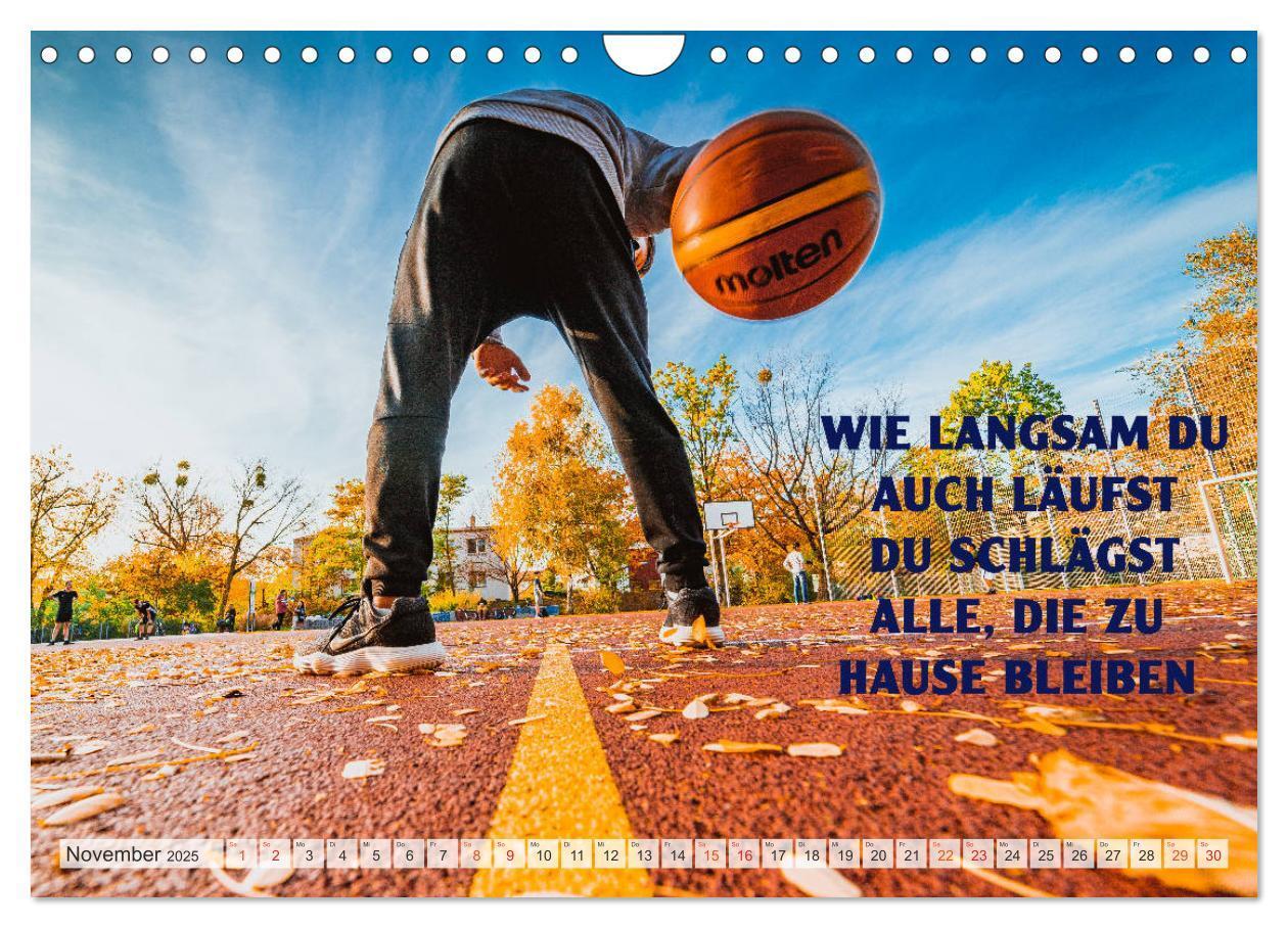 Bild: 9783435123377 | Positive Sprüche - Motivation und Basketball (Wandkalender 2025 DIN...