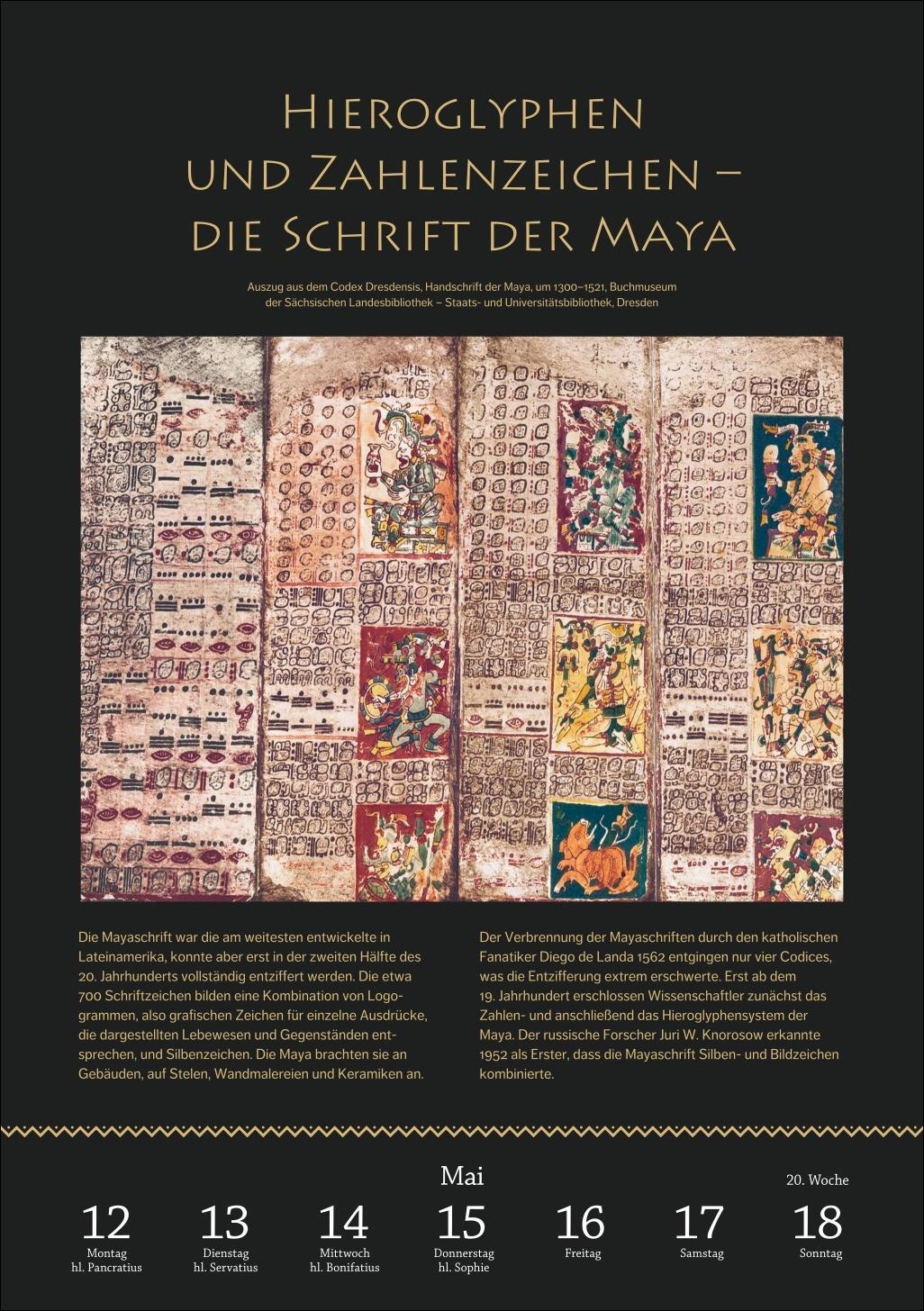 Bild: 9783840035371 | SPIEGEL GESCHICHTE Inka, Maya und Azteken Wochen-Kulturkalender...