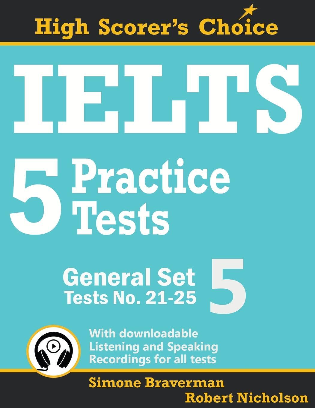 Cover: 9780648000075 | IELTS 5 Practice Tests, General Set 5 | Tests No. 21-25 | Nicholson