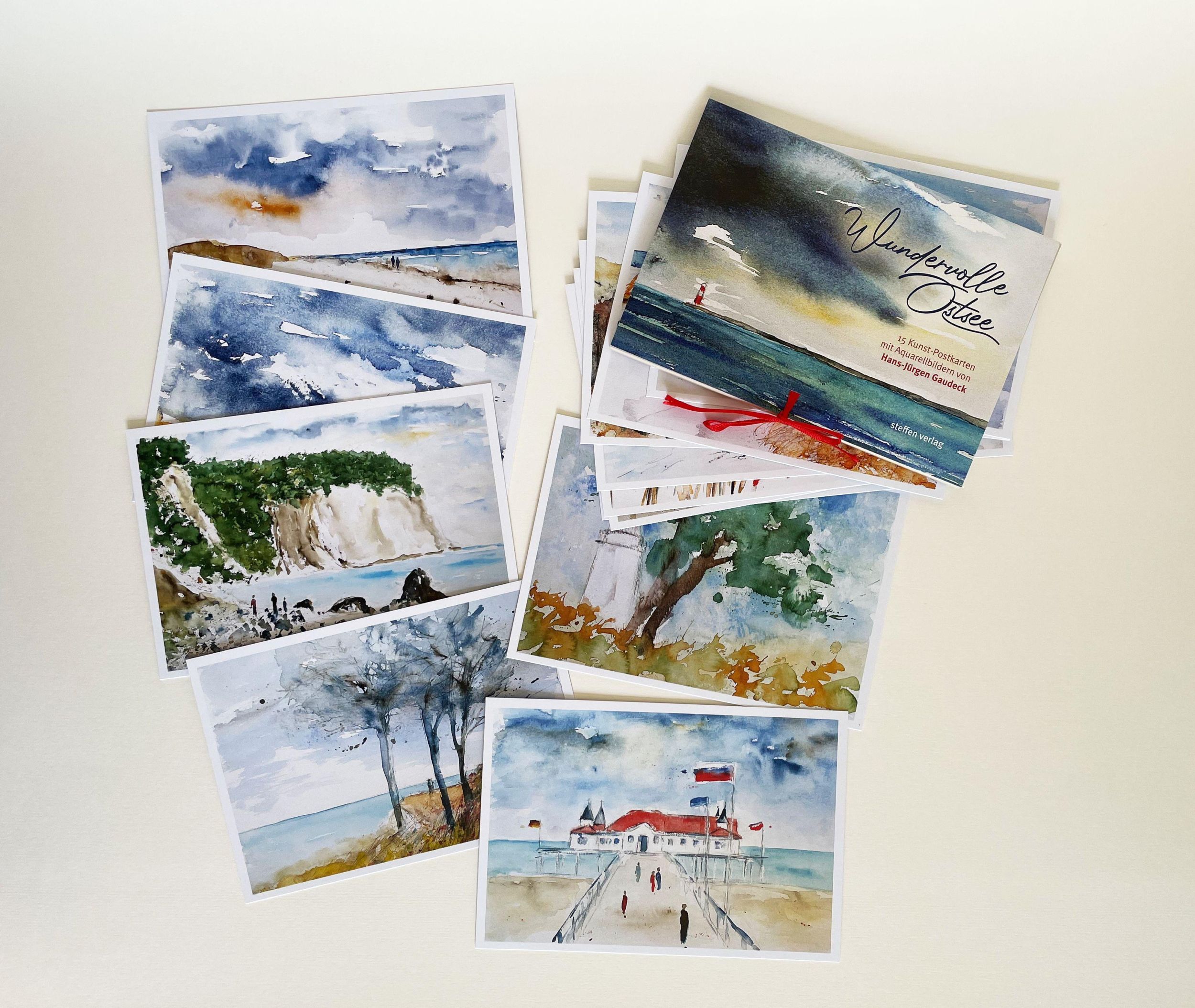 Bild: 9783957991201 | Wundervolle Ostsee Postkarten-Set | 15 Aquarell-Postkarten | Gaudeck