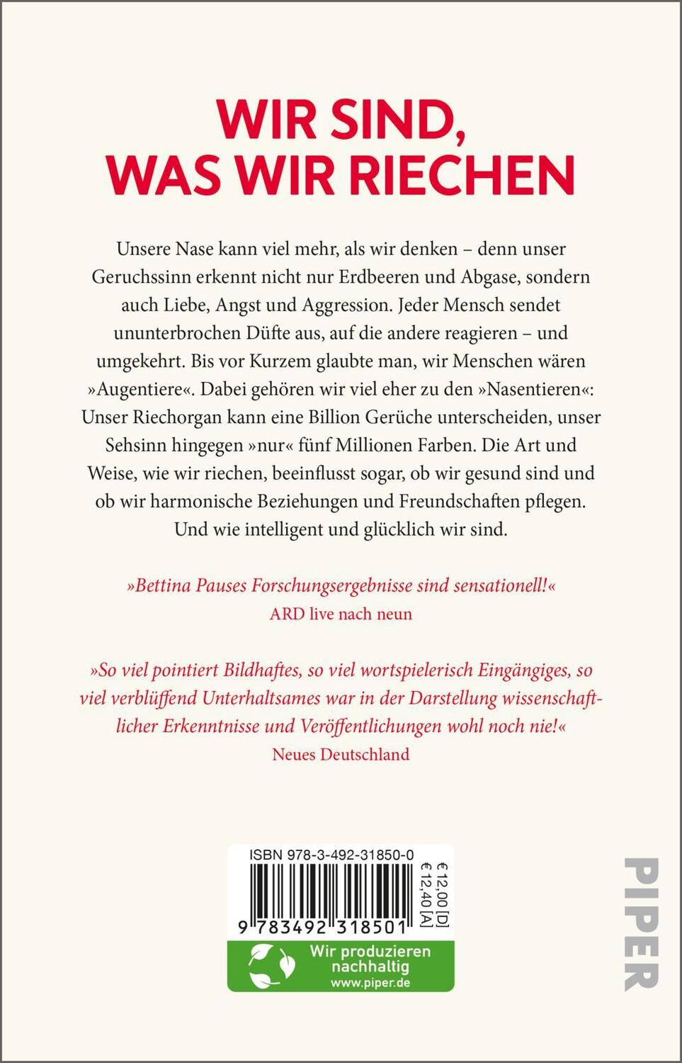 Rückseite: 9783492318501 | Alles Geruchssache | Bettina M. Pause (u. a.) | Taschenbuch | 272 S.