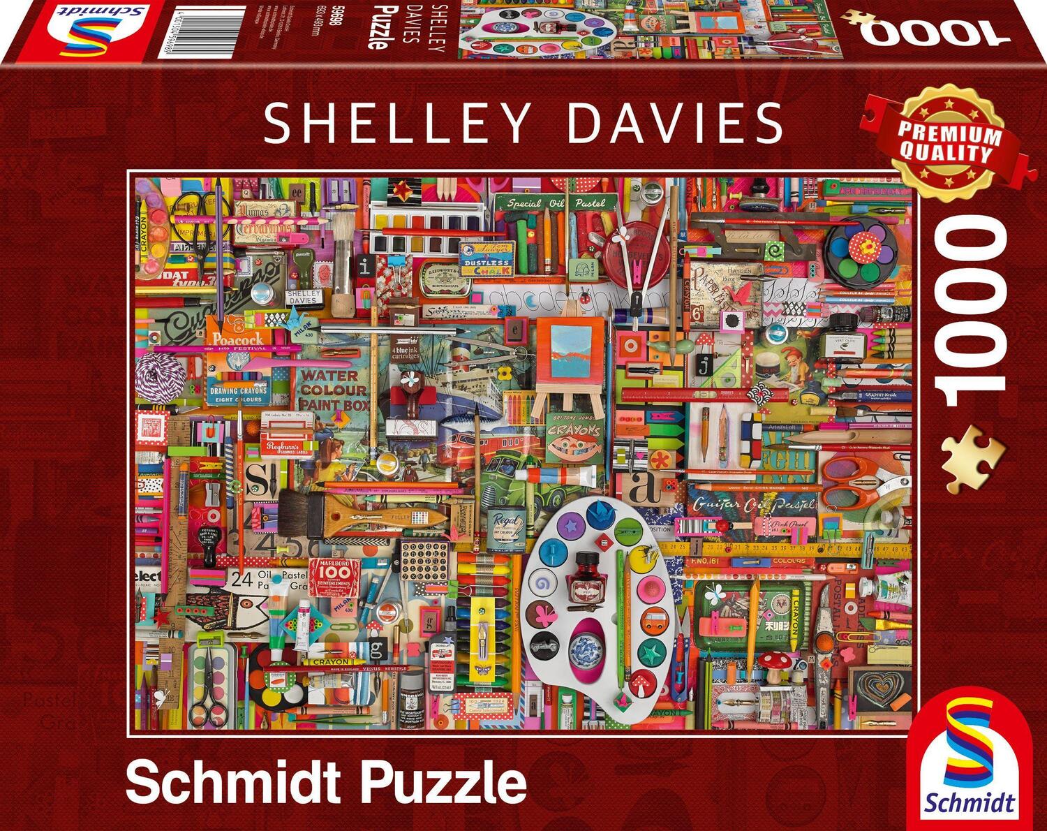 Cover: 4001504596989 | Vintage Künstlermaterialien Puzzle 1.000 Teile | Spiel | Deutsch