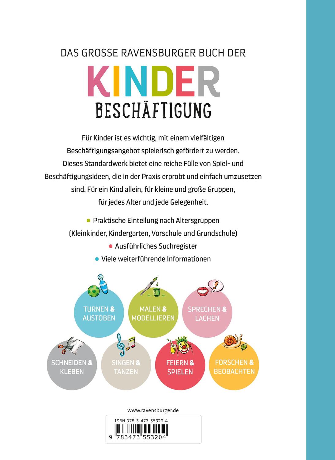 Rückseite: 9783473553204 | Das große Ravensburger Buch der Kinderbeschäftigung | Braemer (u. a.)