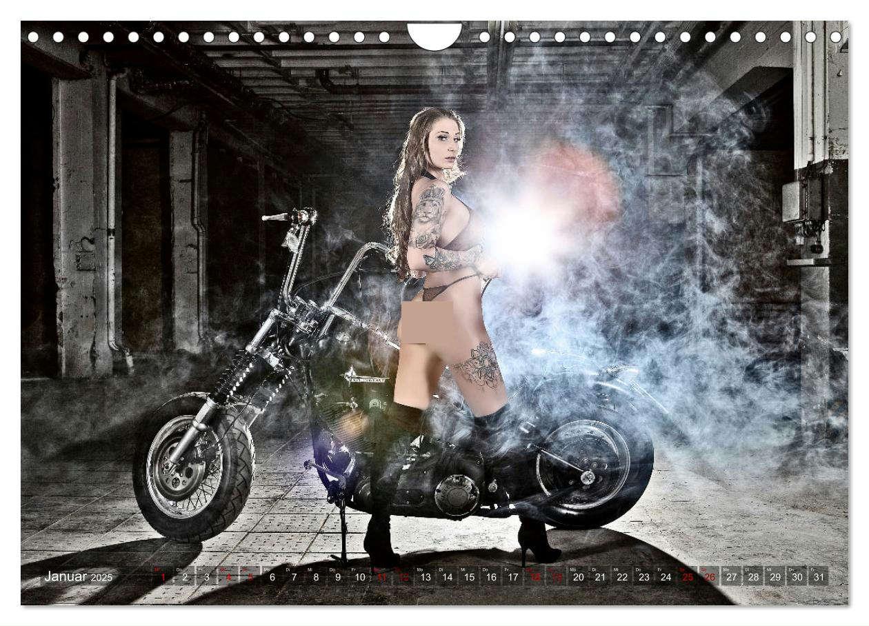 Bild: 9783383860676 | Motorräder und Sexy Girls (Wandkalender 2025 DIN A4 quer), CALVENDO...