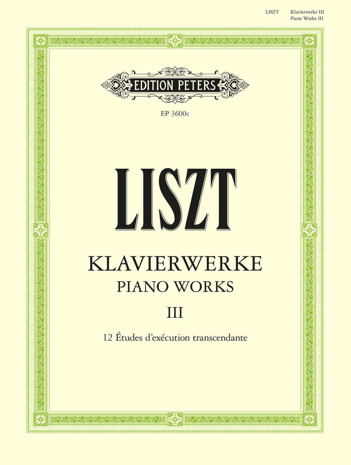 Cover: 9790014016777 | Piano Works Vol.3 | Franz Liszt | Broschüre | 112 S. | Französisch