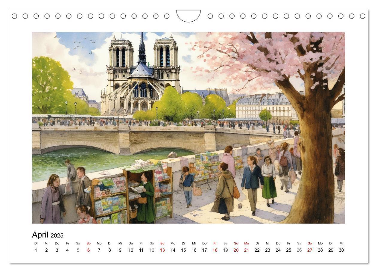 Bild: 9783383825613 | Romantisches Paris (Wandkalender 2025 DIN A4 quer), CALVENDO...