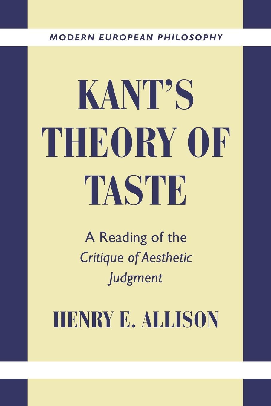 Cover: 9780521795340 | Kant's Theory of Taste | Henry E. Allison | Taschenbuch | Paperback