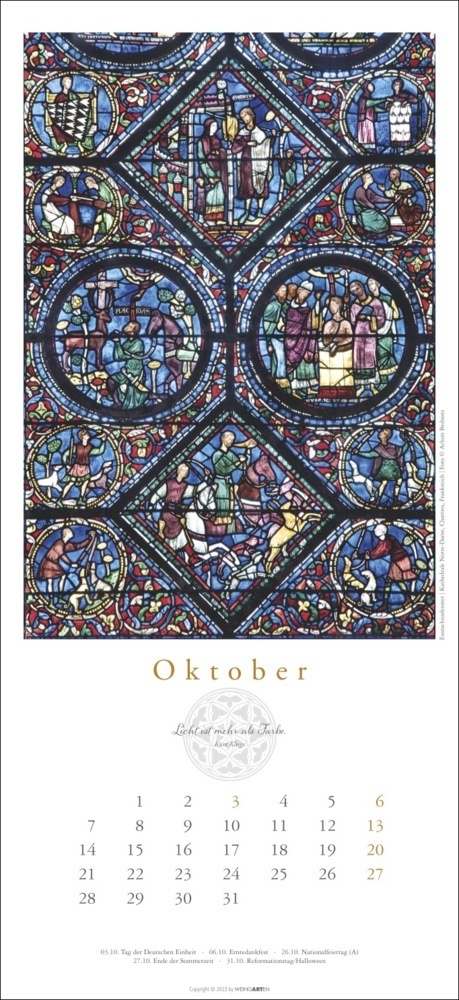 Bild: 9783840085680 | Kirchenfenster Kalender 2024. Kunstschätze aus europäischen...