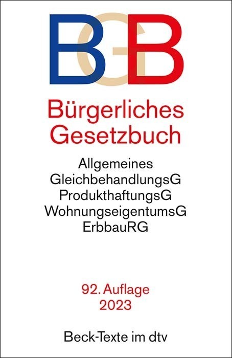 Cover: 9783423532129 | Bürgerliches Gesetzbuch BGB | Taschenbuch | XXXI | Deutsch | 2023