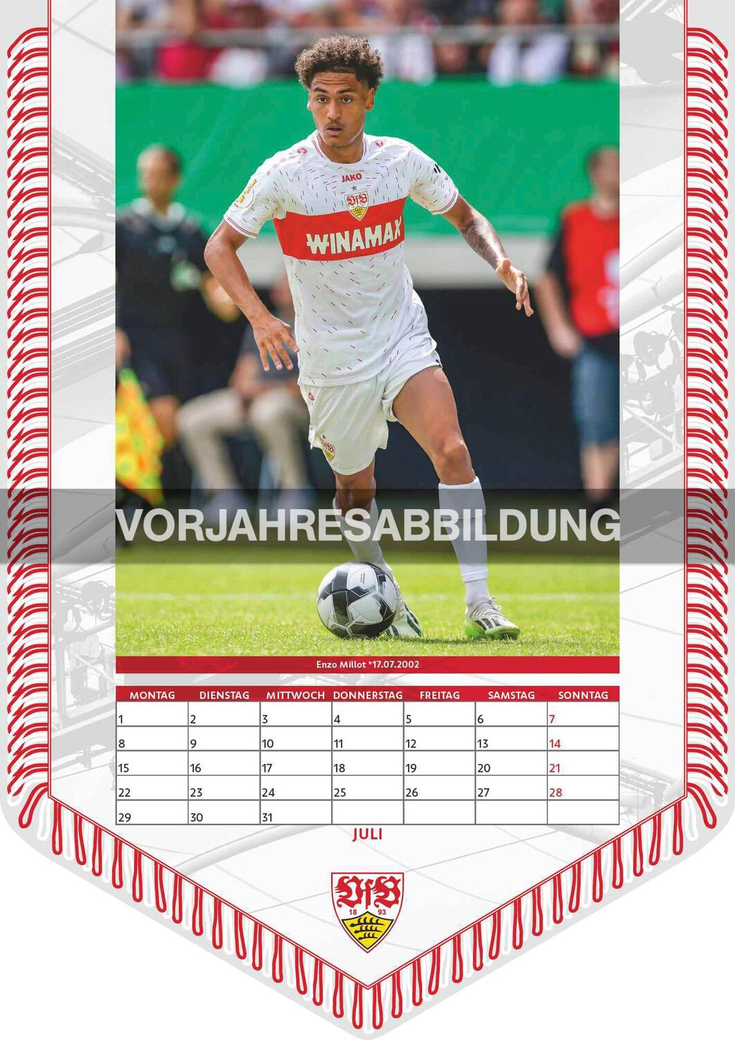 Bild: 4002725994486 | VfB Stuttgart 2025 - Bannerkalender - Fan-Kalender -...