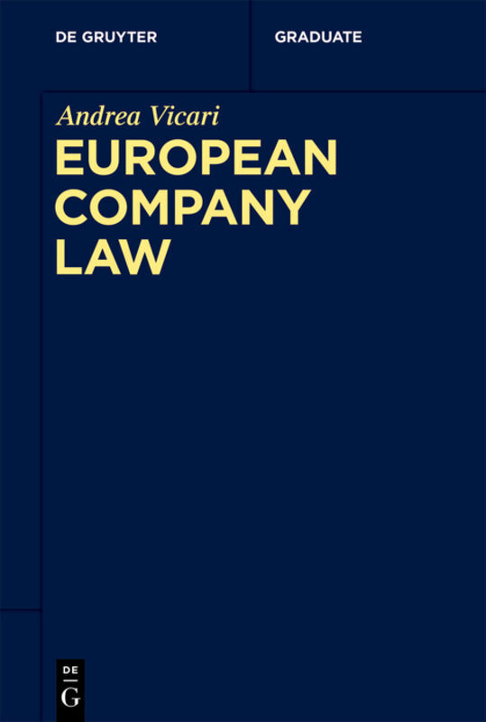 Cover: 9783110722468 | European Company Law | Andrea Vicari | Taschenbuch | Englisch | 2021