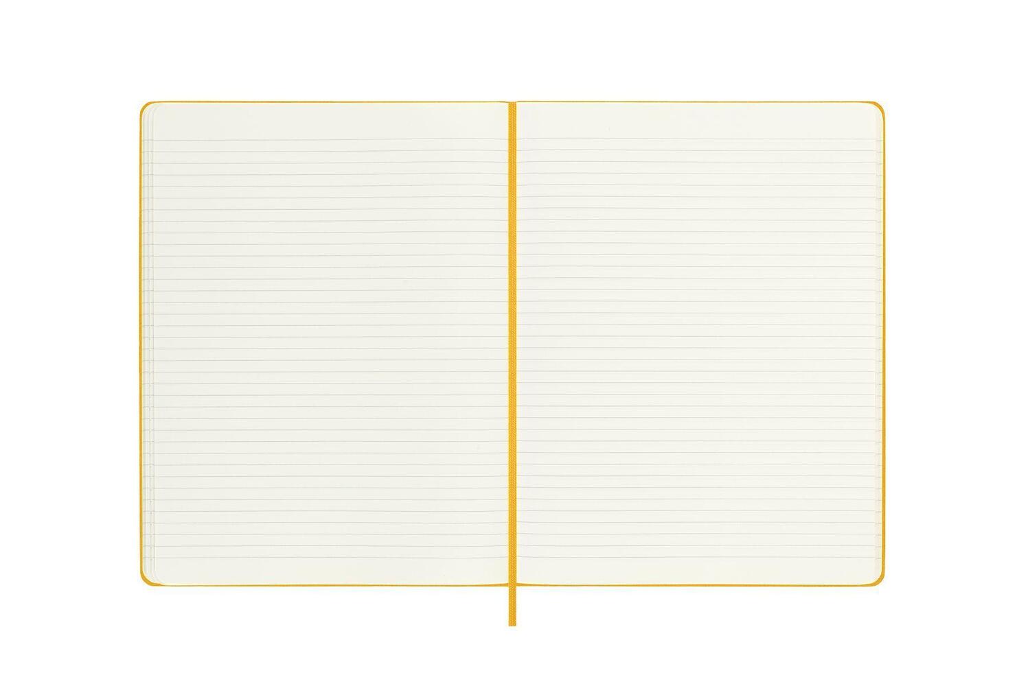 Bild: 8056598853087 | Moleskine Classic Notebook, Extra Large, Ruled, Orange Yellow, Silk...