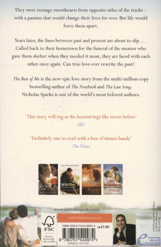 Rückseite: 9780751542974 | The Best of Me | Nicholas Sparks | Taschenbuch | Englisch | 2012