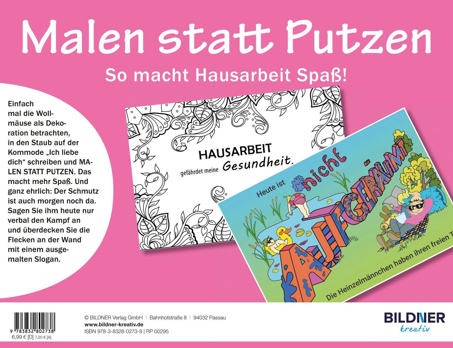 Rückseite: 9783832802738 | Malen statt Putzen | Taschenbuch | Kreativ | ENGLBR | 64 S. | Deutsch