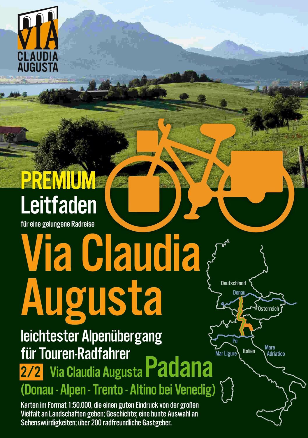 Cover: 9783751958202 | Rad-Route Via Claudia Augusta 2/2 "Padana" P R E M I U M | Tschaikner