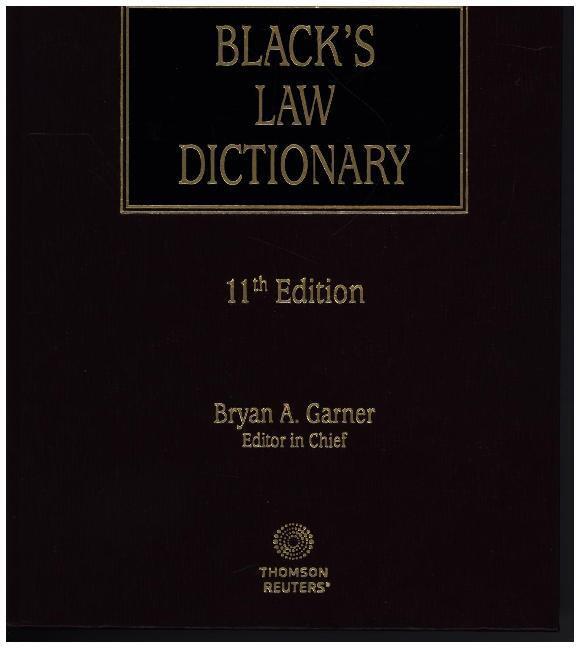 Cover: 9781539229759 | Black's Law Dictionary 11th Edition, Hardcover | Bryan A. Garner