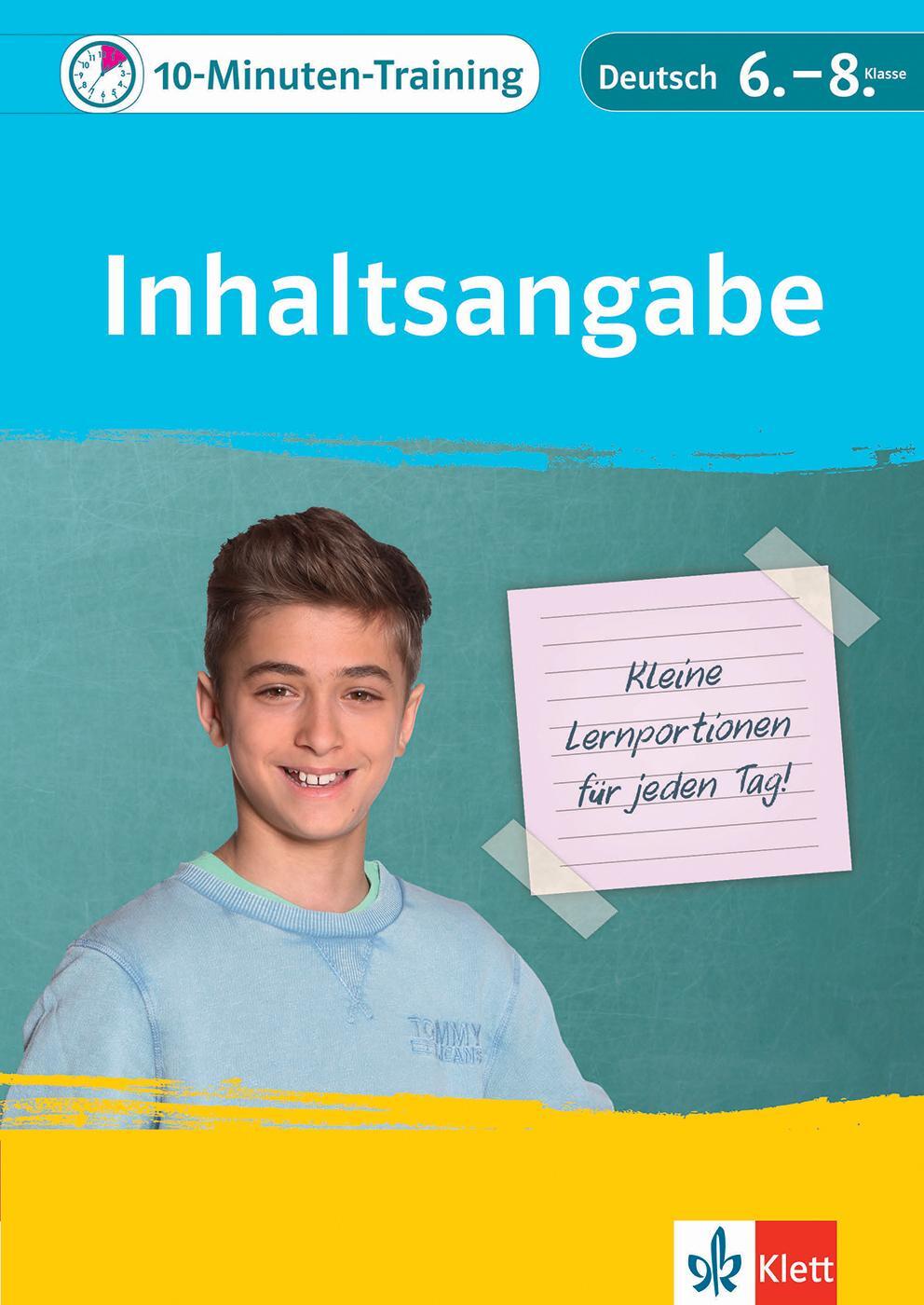 Cover: 9783129272992 | 10-Minuten-Training Deutsch Aufsatz Inhaltsangabe 6. - 8. Klasse