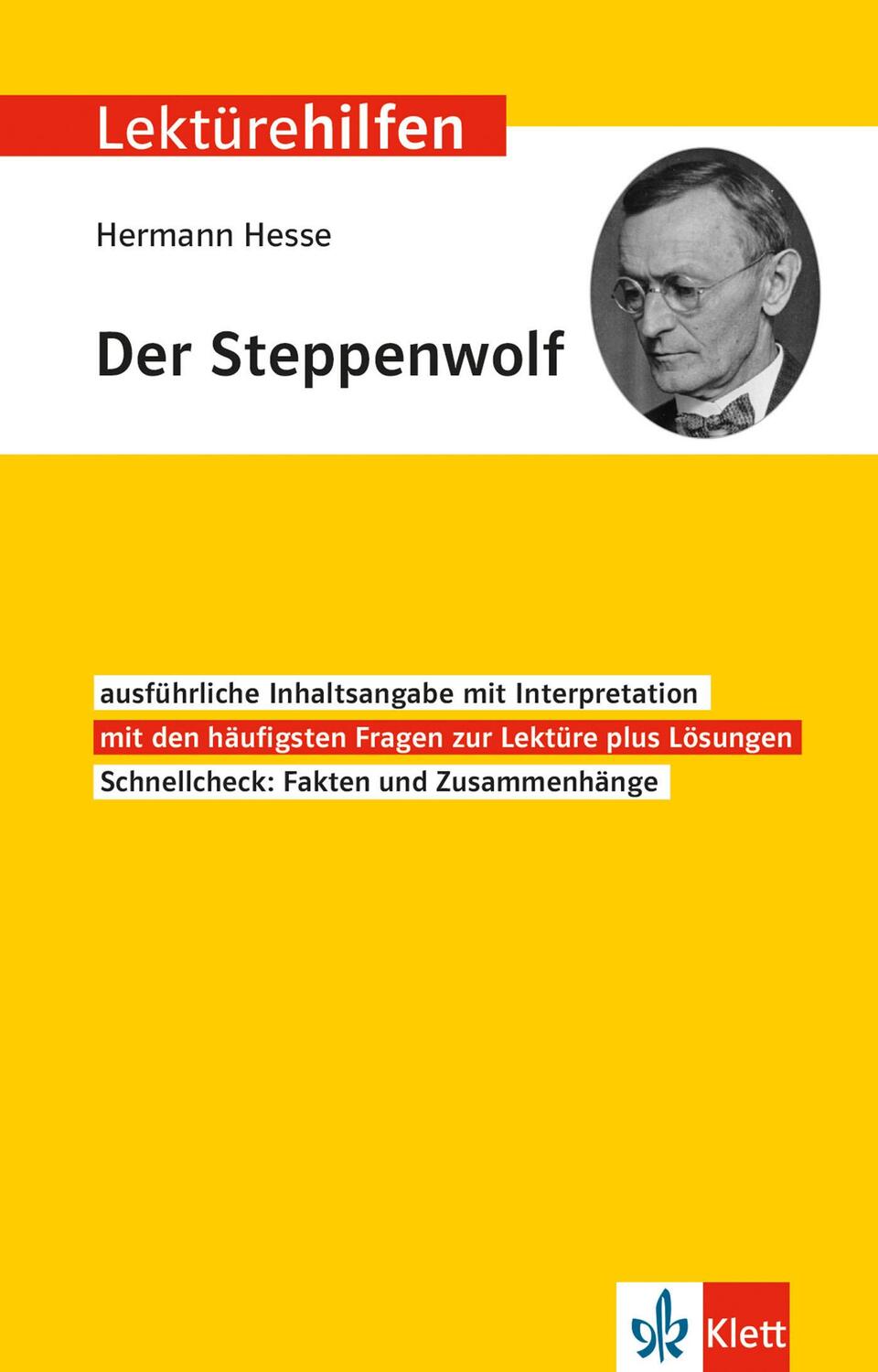 Cover: 9783129231074 | Klett Lektürehilfen Hermann Hesse "Der Steppenwolf" | Taschenbuch