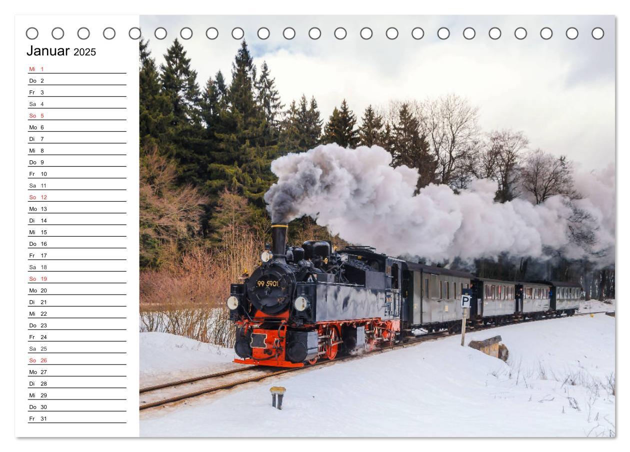 Bild: 9783435215744 | Schmalspurbahnen im Harz (Tischkalender 2025 DIN A5 quer), CALVENDO...