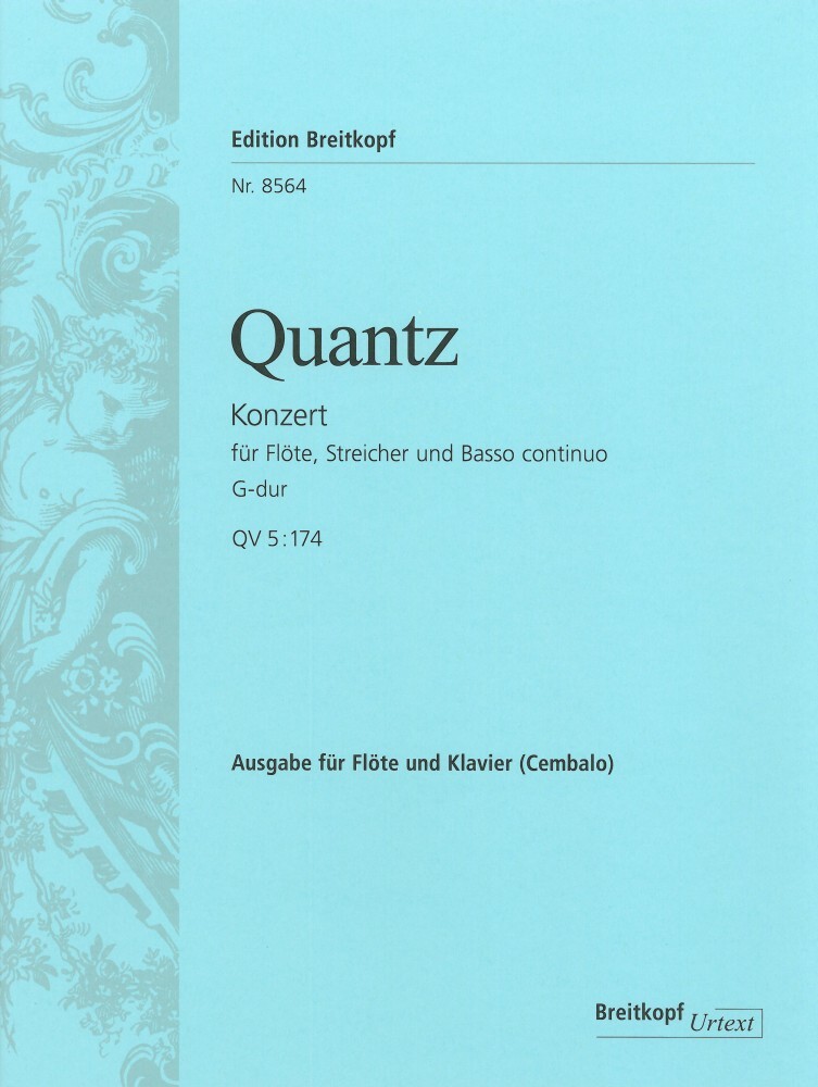 Cover: 9790004178539 | Flötenkonzert G-dur QV 5: 174, Klavierauzug | Breitkopf Urtext Edition