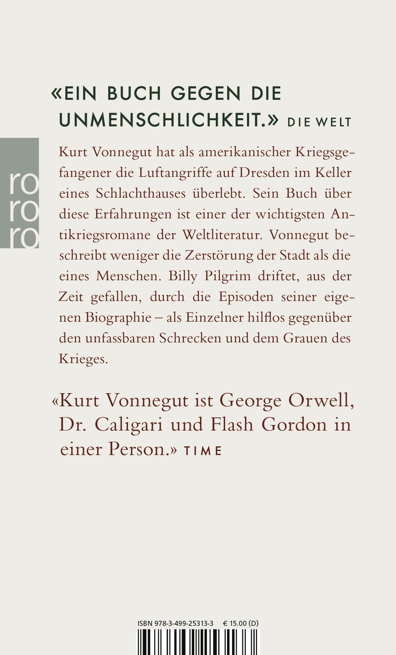 Rückseite: 9783499253133 | Schlachthof 5 oder Der Kinderkreuzzug | Kurt, Jr. Vonnegut | Buch