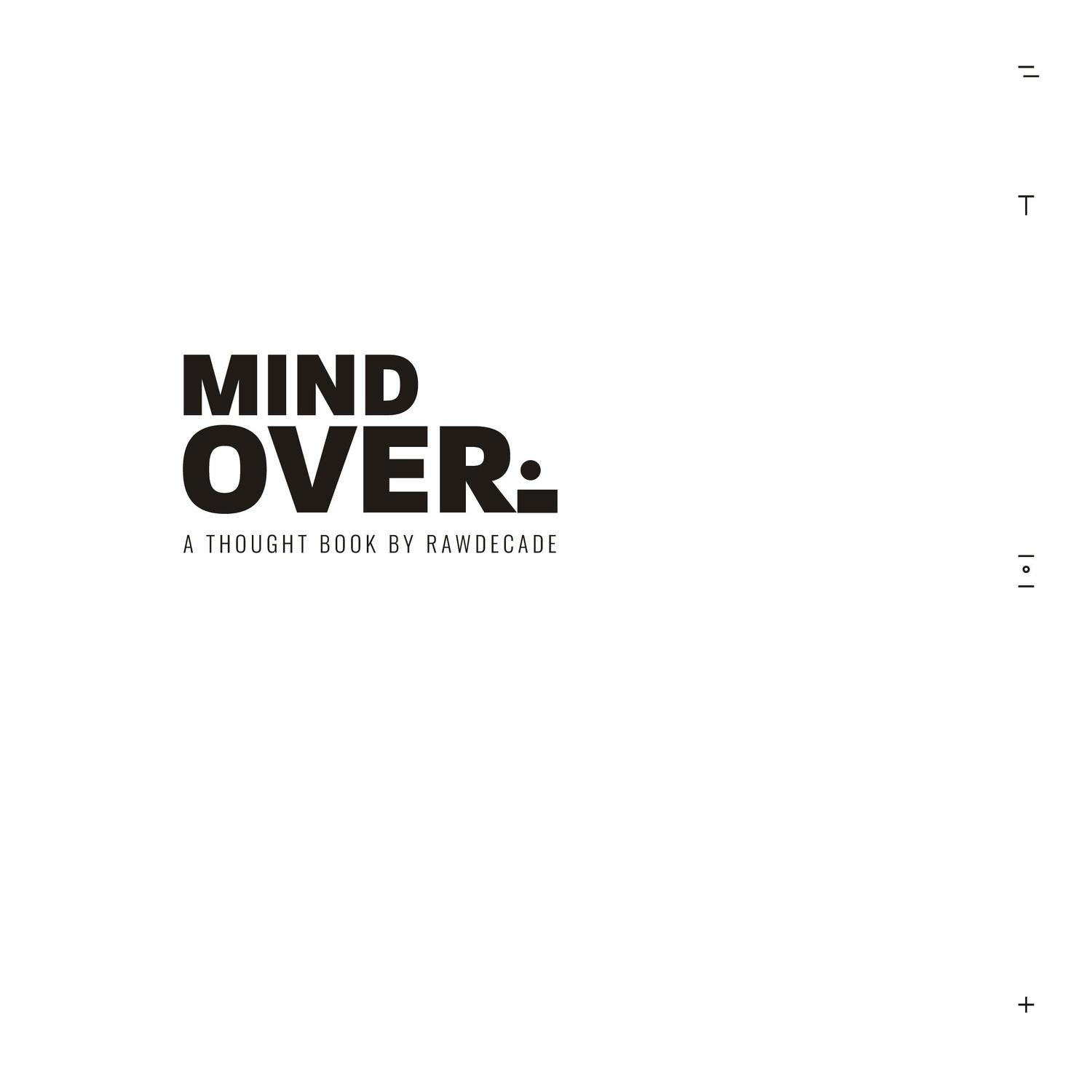 Cover: 9783347565067 | MIND OVER | A THOUGHTBOOK BY RAWDECADE | Rawdecade | Buch | 156 S.