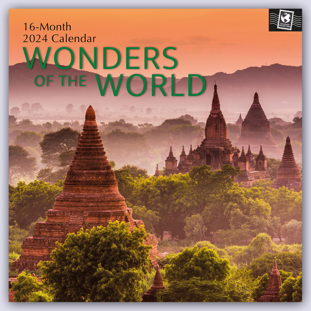 Cover: 9781804109335 | Wonders of the World - Wunder der Welt 2024 - 16-Monatskalender | Ltd