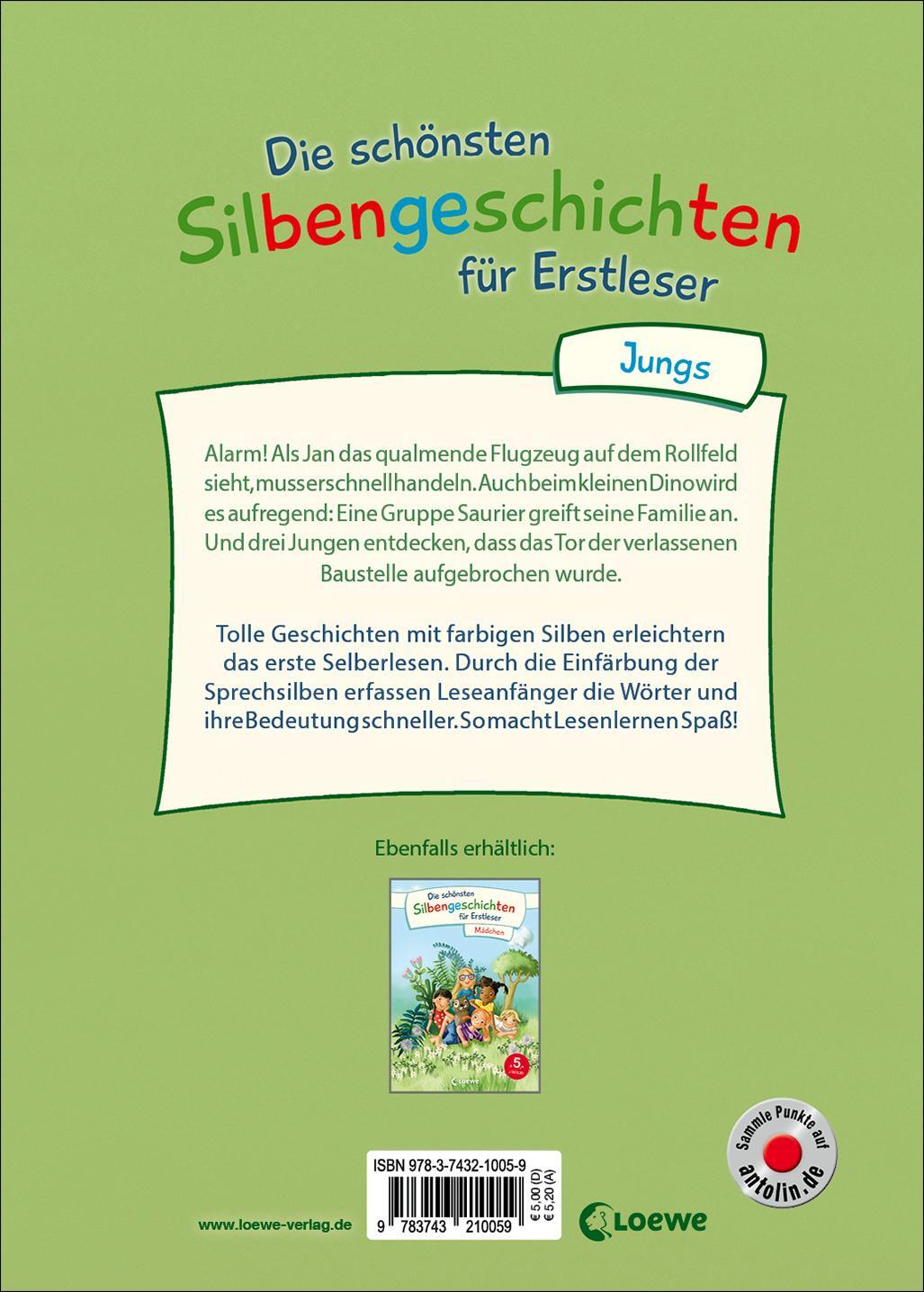 Rückseite: 9783743210059 | Die schönsten Silbengeschichten für Erstleser - Jungs | Zöller (u. a.)