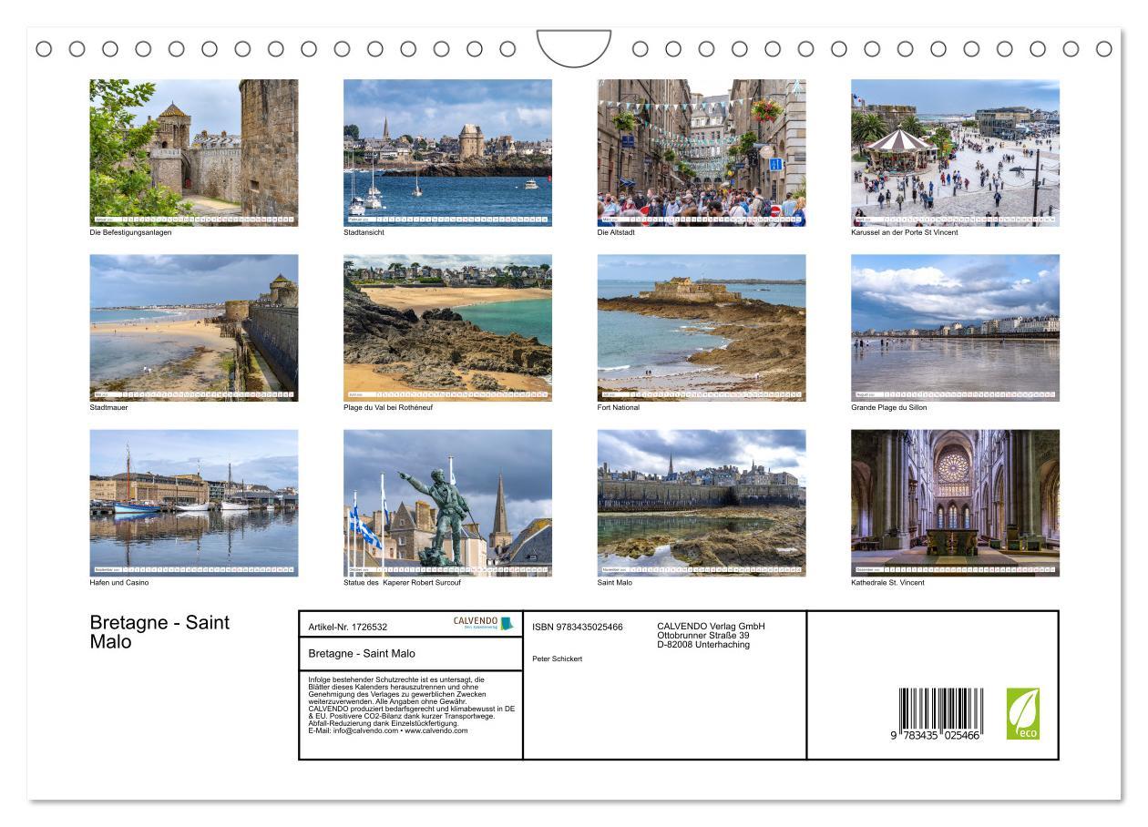 Bild: 9783435025466 | Bretagne - Saint Malo (Wandkalender 2025 DIN A4 quer), CALVENDO...