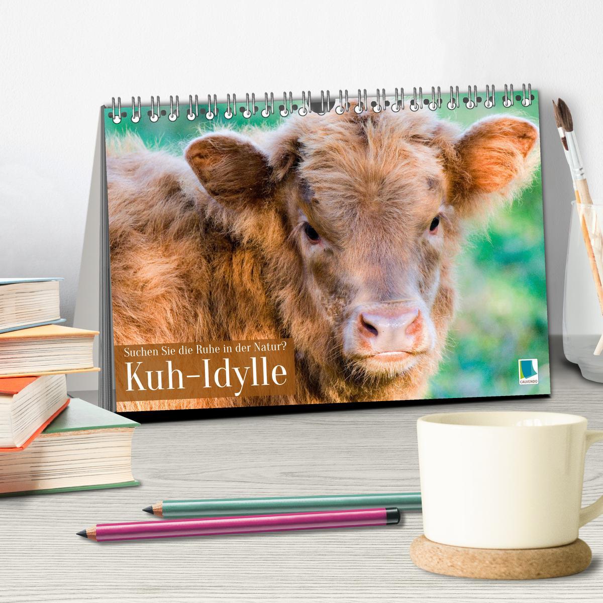 Bild: 9783457197875 | Kuh-Idylle: Suchen Sie die Ruhe in der Natur? (Tischkalender 2025...