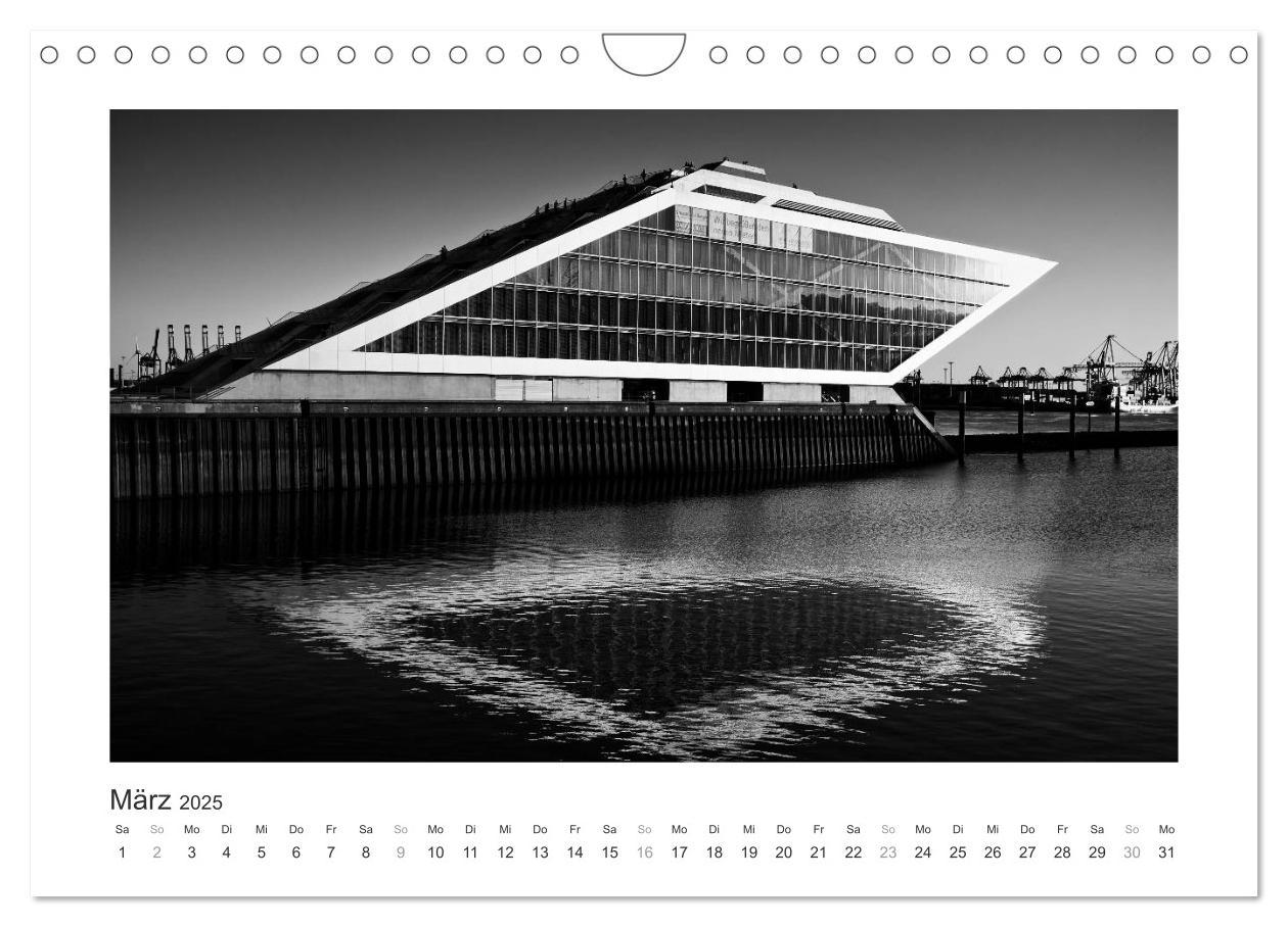 Bild: 9783435653522 | Hamburg in schwarz-weiss (Wandkalender 2025 DIN A4 quer), CALVENDO...