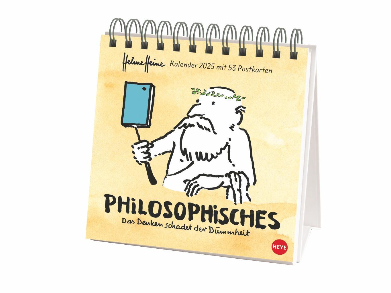 Cover: 9783756408658 | Helme Heine: Philosophisches Premium-Postkartenkalender 2025 | 54 S.