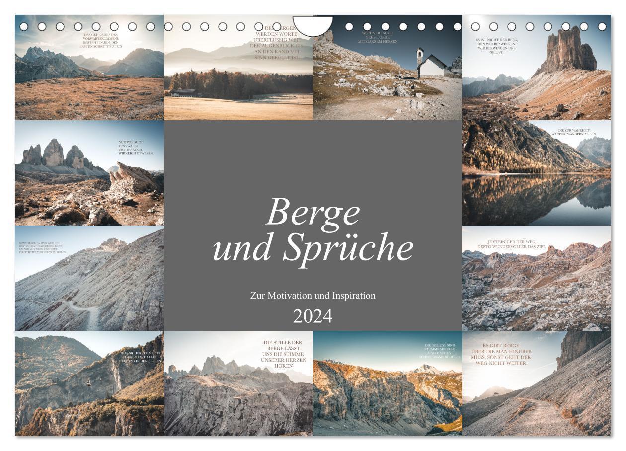 Cover: 9783675723368 | Berge und Sprüche zur Motivation und Inspiration (Wandkalender 2024...