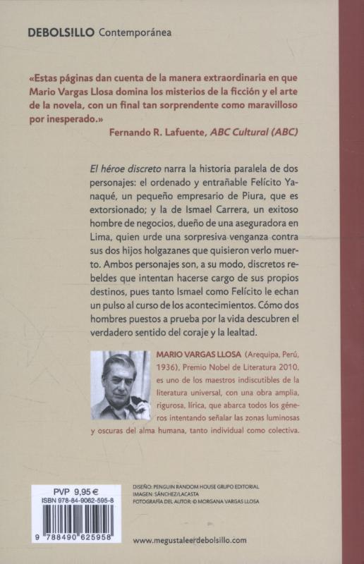Rückseite: 9788490625958 | El héroe discreto | Mario Vargas Llosa | Taschenbuch | Spanisch | 2015