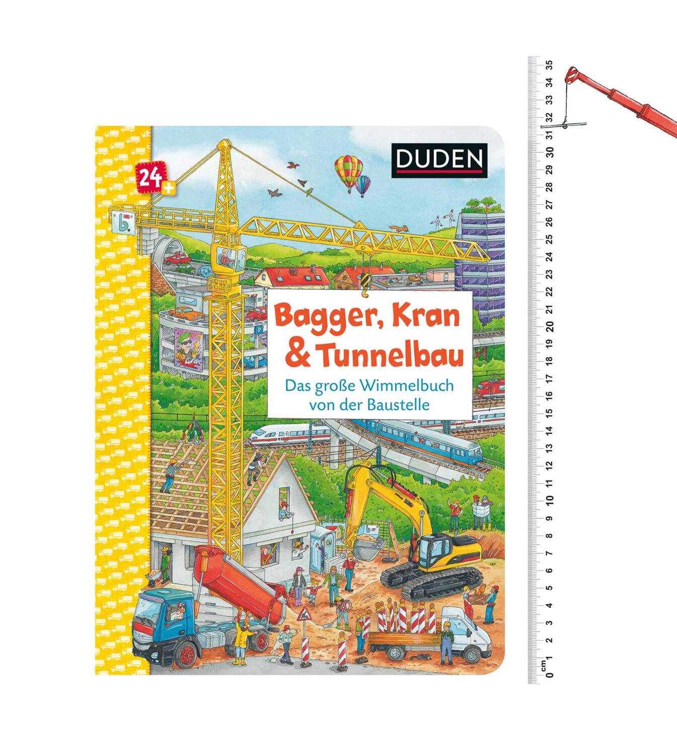 Bild: 9783737334396 | Duden 24+: Bagger, Kran und Tunnelbau. Das große Wimmelbuch von der...