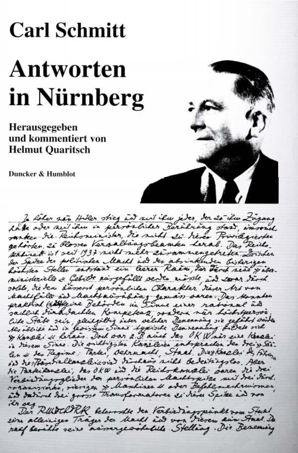 Cover: 9783428100750 | Carl Schmitt - Antworten in Nürnberg | Taschenbuch | 153 S. | Deutsch