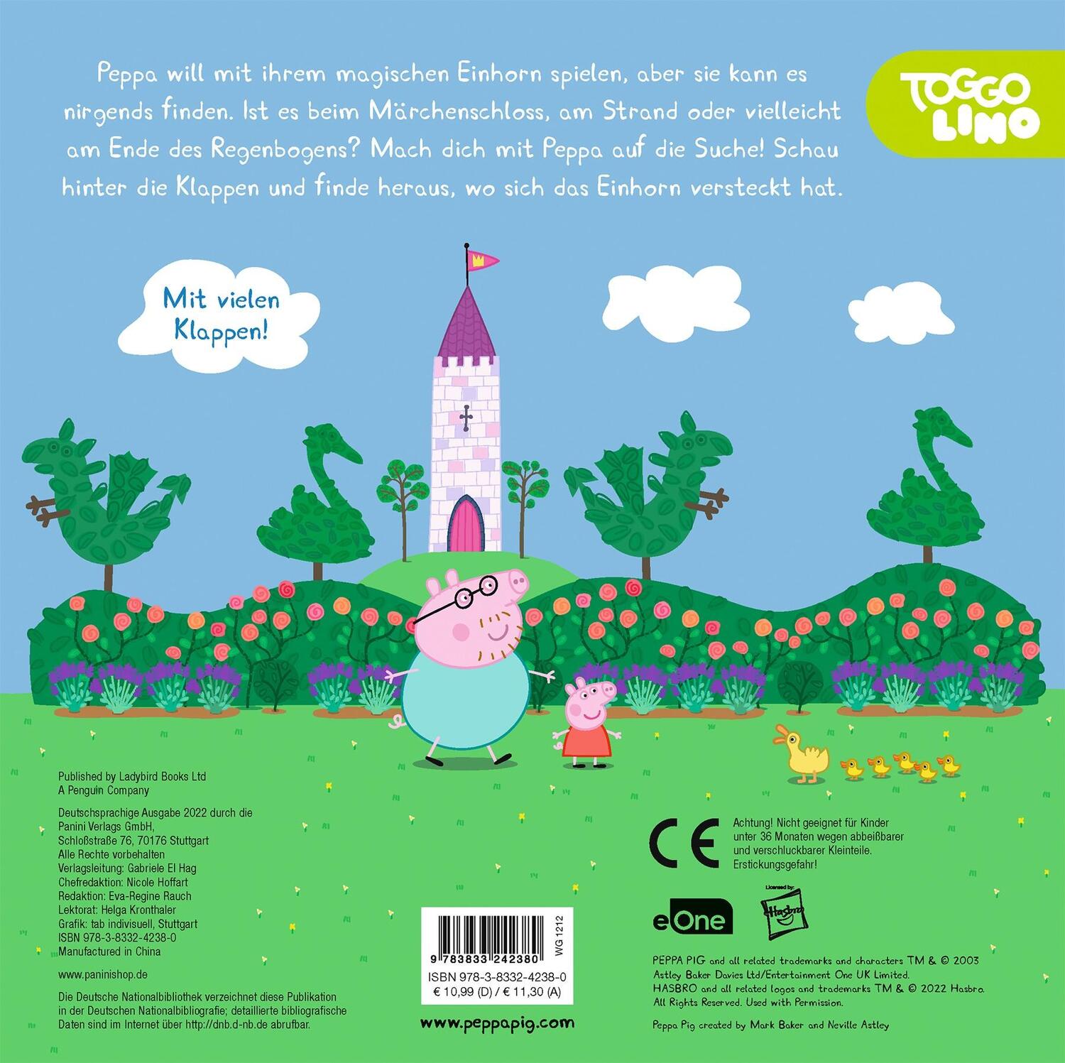 Rückseite: 9783833242380 | Peppa Pig: Wo ist Peppas magisches Einhorn? | Panini | Buch | 12 S.