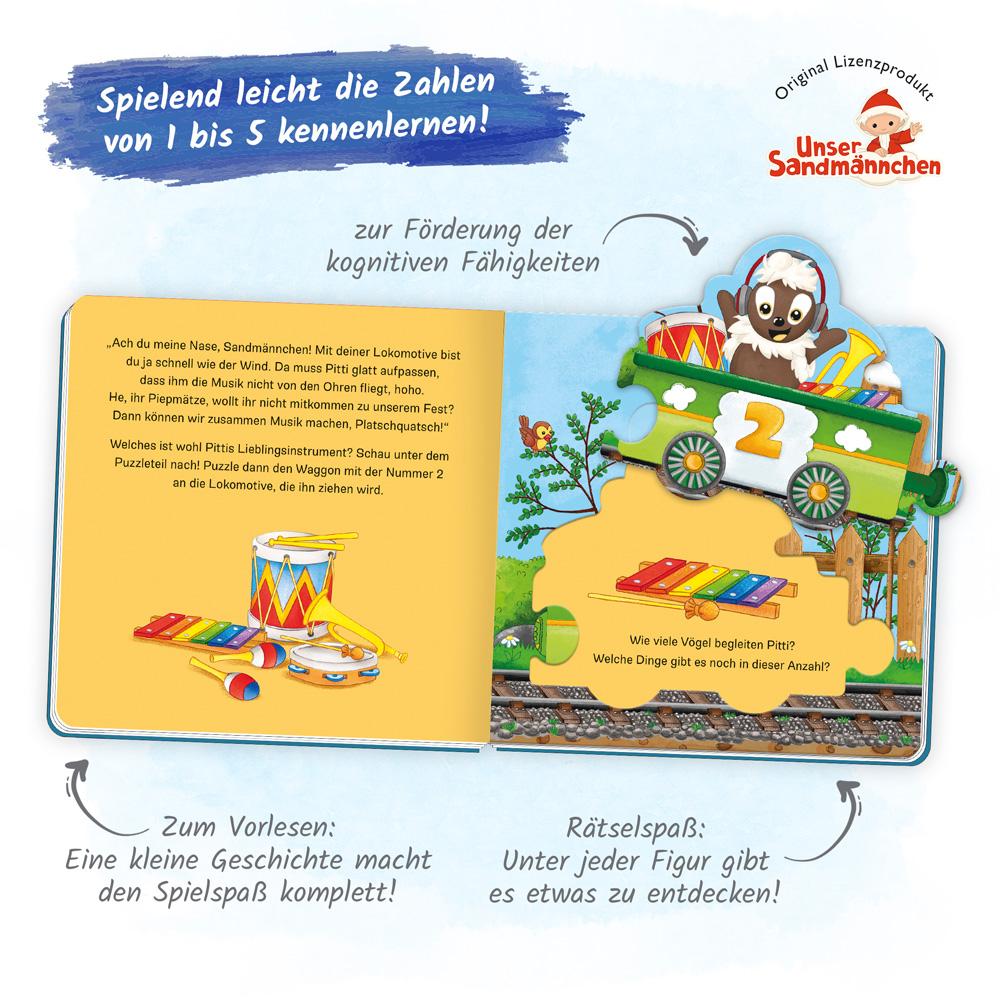 Bild: 9783965528819 | Trötsch Unser Sandmännchen Puzzlebuch Zahlenzug Puzzlebuch | Verlag