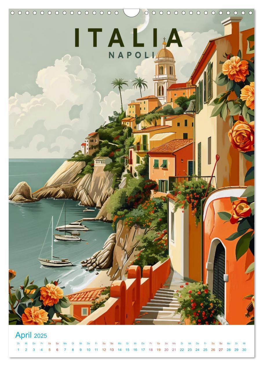 Bild: 9783457130261 | Italien - Old School Poster Style (Wandkalender 2025 DIN A3 hoch),...