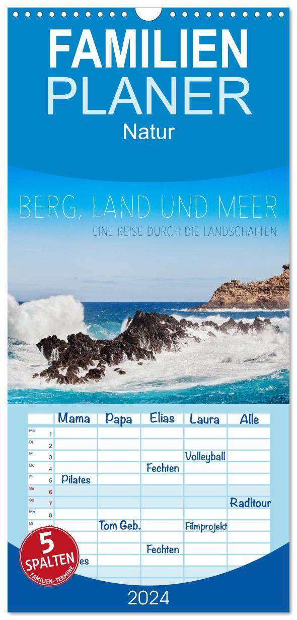 Cover: 9783383091247 | Familienplaner 2024 - Berg, Land und Meer - Eine Reise durch die...